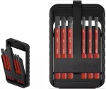 Wiha slimBit electric 45804 isoleeritud VDE kruvikeeraja otsakute komplekt, 6 osa, pilu-, Phillips-, Pozidriv-, TORX-otsakud, 75 mm