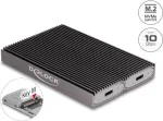 Delock USB Type-C kahepesaline kombineeritud korpus 2 x M.2 NVMe PCIe v&otilde;i SATA SSD jaoks &ndash; t&ouml;&ouml;riistavaba