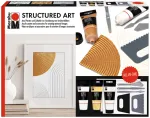 Marabu STRUCTURED ART akr&uuml;&uuml;lstruktuurpasta komplekt, 3 x 100 ml, valge, vesialuseline, kreemjas-pastane, mati viimistlus 1202000000088