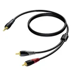 3,5 mm pistik isane stereo - 2x RCA/Cinch isane helikaabel Procab 1KPCL049 5 m