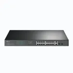 TP-Link 18-port Gigabit riiulisse paigaldatav l&uuml;liti 16 PoE+-ga, haldamata, Gigabit Ethernet (10/100/1000), t&auml;isdupleks, Power over Ethernet (PoE), riiulisse paigaldamine, 1U
