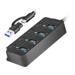 USB3.2 Gen1 HUB, 4xUSB-A sisse/v&auml;lja l&uuml;litiga