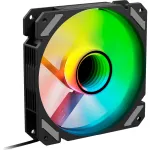 SHARKOON SHARK Mirror RGB PWM Reverse 120 mm korpuse ventilaator, 1500 RPM, must