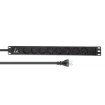 Lanview LVR-2MDK-LIC-DK8 toitejaotusseade (PDU) 8 vahelduvvoolu pistikupesa 1U Must