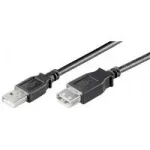 Wentronic Goobay USB 2.0 Hi-Speed pikenduskaabel, must, 0,3 m - USB 2.0-pistik (Type A) > USB 2.0-pesa (Type A) (68622)