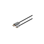 Manhattan USB-C&ndash;DisplayPort 1.4 kaabel, 8K@60Hz, 3m, isane-isane, mitte kahesuunaline, must, kolmeaastane garantii