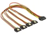 SATA-kaabel DeLOCK 60158 0,5 m SATA 15-kontaktiline 4 x SATA 15-kontaktiline mitmev&auml;rviline