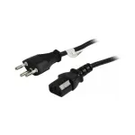 Synergy21 Netzkabel 230V Schweiz(Stecker)J12/Kaltger&auml;te IEC-C13(Buchse), 2m, Black,