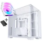 Lian Li O11 Vision Compact - Valge + 3x UNI FAN SL-INF 120 ARGB Reverse Blade PWM Ventilaator - 120mm (sh kontrolleriga)
