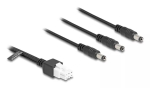 DeLOCK 90168 kaabel Mini-Fit 6-pin pistik 3x DC 5.5x2.5 mm pistikule, 1 m, must