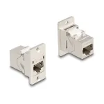 DeLOCK paneelile paigaldatav RJ45 v&otilde;tmemoodul, adapter pistik-pistik, Cat.6A, metall, kooniline