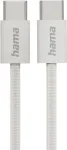 Hama kangast USB-C - USB-C laadimiskaabel 1 m, nailon, beež