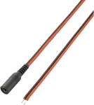 VOLTCRAFT madalpinge &uuml;henduskaabel madalpinge pistikupesa - Kaabel, lahtine ots 5,5 mm 2,5 mm 5,5 mm 2,5 mm 2 m 1 tk (93025c181)