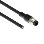 ACT Industrial 1,50 meetri pikkune andurikaabel M12A 4-kontaktiline isane lahtise otsaga Superflex Xtreme TPE kaabel, varjestatud