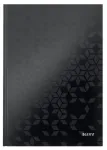 Leitz Notebook WOW A4 ruuduline k&otilde;va kaanega 90g/80 lehte, mustriline, Must, A4, 80 lehte, 80 g/m&sup2;, ruuduline paber