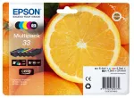 Epson oranžs Multipakett 5 v&auml;rvi 33 Claria Premium tint, standardmahu, must, foto-must, ts&uuml;aan, magenta, kollane, pigmendip&otilde;hine tint, v&auml;rvip&otilde;hine tint, 6,4 ml, 4,5 ml