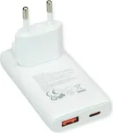 VALUE USB seinadapter, EU/US pistik, 2x USB (A+C), 65W