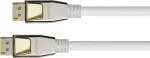 GOOD CONNECTIONS PREMIUM DisplayPort 2.0 kaabel, 54 Gbit/s, UHBR 13.5, 4K @240Hz / 8K @60Hz, t&auml;ismetallist pistik, vask, 2m valge
