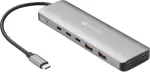 Sandberg USB-C to 5x USB-C + 2x USB-A Hub, 100W, USB 3.2 Gen 1, Grey