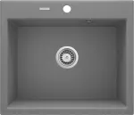 DEANTE 1-Bowl Granite Sink Grey Metallic Andante