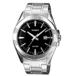 CASIO meeste analoogkell MTP-1308D-1A roostevabast terasest k&auml;ev&otilde;ru 43,8mm must sihverplaat