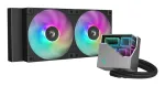 All-in-one vedelikjahuti DeepCool LT240 &mdash; 240 mm radiaator, 2x 120 mm PWM ventilaatorit, h&uuml;drod&uuml;naamiline laager, LGA 1200 tugi, must