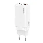 USAMS GaN 65W Fast Charger MT T33 PD 2xUSB-C + USB-A White CC110TC02 (US-CC110)