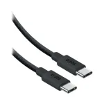 SBS USB-C kuni USB-C nailonkaabel 2m 240W must