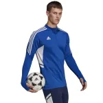 adidas Condivo 22 meeste treeningdress 1/2 t&otilde;mblukuga sinine-valge HA6271
