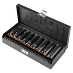 NEO TOOLS L&ouml;&ouml;kpesad 1/2 tolli ajam, E10-E24 v&auml;limine Torx, 9-osaline komplekt, CrMo