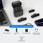 BOYA BY-V30 Traadita riivmikrofonis&uuml;steem USB-C seadmetele, 2.4GHz, 50m ulatus, 9-tunnine aku, m&uuml;rasummutus, must