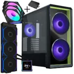 Lian Li LANCOOL 217 INF PC-korpus komplekt + HydroShift II LCD-S 360TL AIO + 3x UNI FAN SL-INF 120 Reverse Blade ventilaatorit - must