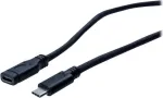 EXERTIS CONNECT USB 3.1 Gen 1 USB-C pikenduskaabel, isane to female, 2 m, 5 Gbit/s, must 150341