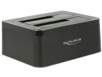 Delock USB 3.0 topeltdokkimisjaam 2x SATA HDD / SSD jaoks kloonimisfunktsiooniga