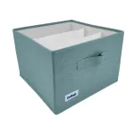 ORDINETT Box Cube 29x29x18,5 cm m&uuml;ndi v&auml;rvusega hoiukarp kaanega