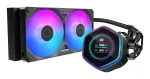 Cooler Master MasterLiquid 240 Atmos II LCD ARGB AIO vedeljahutus protsessorile, 2x 120 mm ventilaatorid, must