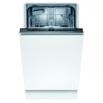 Sisseehitatud n&otilde;udepesumasin Bosch Serie 2 SPV2IKX10E, kitsas 45 cm, 9 katet, 48 dB, 5 programmi, roostevabast terasest vann