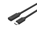 Unitek C14086BK-1.5M USB-C pikenduskaabel (M/F), 10 Gbps, 4K, PD 100 W, 1,5 m, must