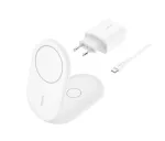 BELKIN Boostcharge Qi2 15 W magnetiline 2-in-1 alus &ndash; valge