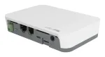 MikroTik KNOT RB924i-2nD-BT5&BG77 IoT l&uuml;&uuml;s, LTE CAT-M/NB, Wi-Fi 2,4 GHz, Bluetooth 5.2, 2x 10/100 Mbit/s LAN, PoE, DIN-siinile, valge