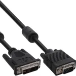 InLine DVI-A kaabel 12+5 isane / 15Pin HD isane VGA 3m