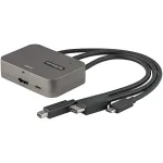 StarTech.com 3-in-1 Multiport to HDMI Adapter - 4K 60Hz USB-C, HDMI v&otilde;i Mini DisplayPort to HDMI Konverter konverentsiruumi jaoks - Digitaalne AV Video Adapter HDMI Monitori/Ekraani &uuml;hendamiseks
