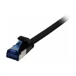 Synergy 21 patch-kaabel RJ45, CAT6A 500Mhz, 0,15m, must, U/FTP, Lame, TPE(Superflex), AWG32, Synergy 21 - Kaabli t&uuml;&uuml;p U-FTP - Juhtmepaarid fooliumiga varjestatud