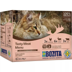 Bozita Tasty meat menu Multibox mix tarretises m&auml;rg kassitoit 12x85 g