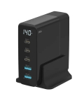 Mobiilseadme laadija Sitecom CH-1004 &mdash; universaalne vahelduvvoolu siselaadija, 100&ndash;240 V sisend, kuni 20 V v&auml;ljund, 3&times; USB-C, must