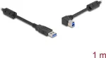 DeLOCK USB-kaabel Type-A-pistik Type-B isasele 90&deg; vasakule nurga all 1 m