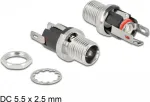 DC-pistik 5,5 x 2,5 mm emane l&auml;biviigupistik jooteversioon DeLOCK 90057