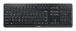Klaviatuur Cherry Stream ultimate &mdash; t&auml;issuuruses USB, RF-juhtmevaba ja Bluetooth, QWERTY inglise, LED-taustavalgustus, must