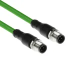 ACT Industrial 1.50 meetri andurikaabel M12D 4-kontaktiline isane M12D 4-kontaktilisele isasele, Superflex Xtreme TPE-kaabel, varjestatud
