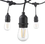 VISIONAL LED-aiavalgustikomplekt 15 E27 pesaga, 15 m, must kaabel (H05VV-F 2x0,75)